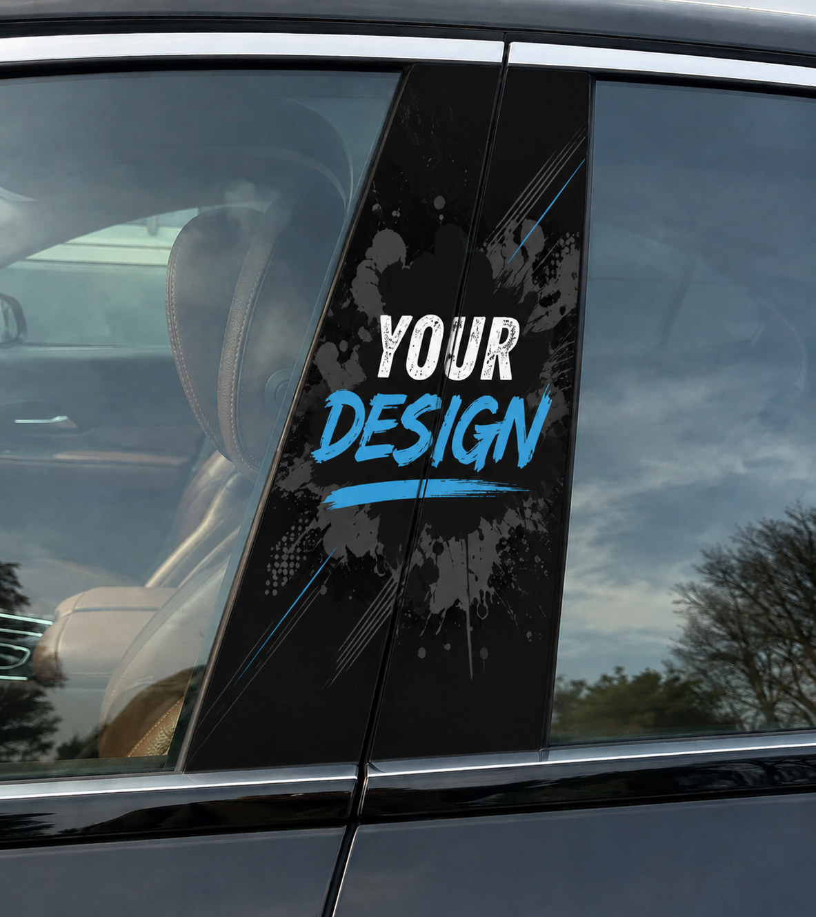 Custom Car B-Pillar Stickers – Upload Your Design