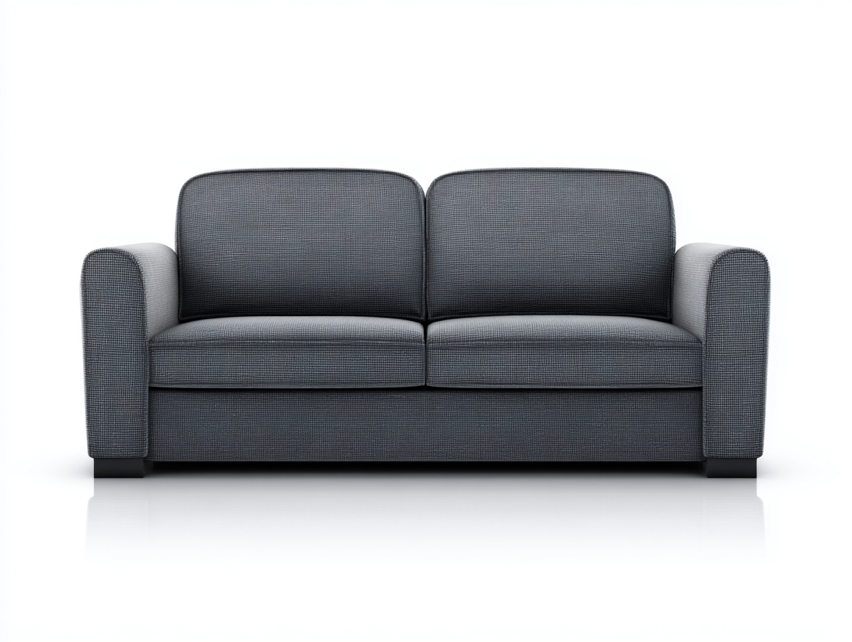 Divano a due posti-tessuto-176 x 88 x 76 cm-grigio-moderno-Domojahaus