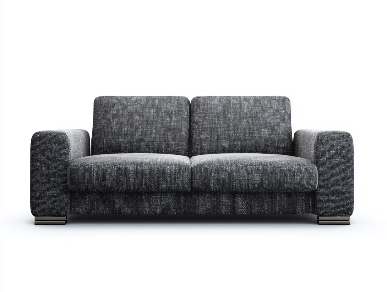 Divano a due posti-tessuto-182 x 90 x 78 cm-grigio scuro-moderno-Domojahaus