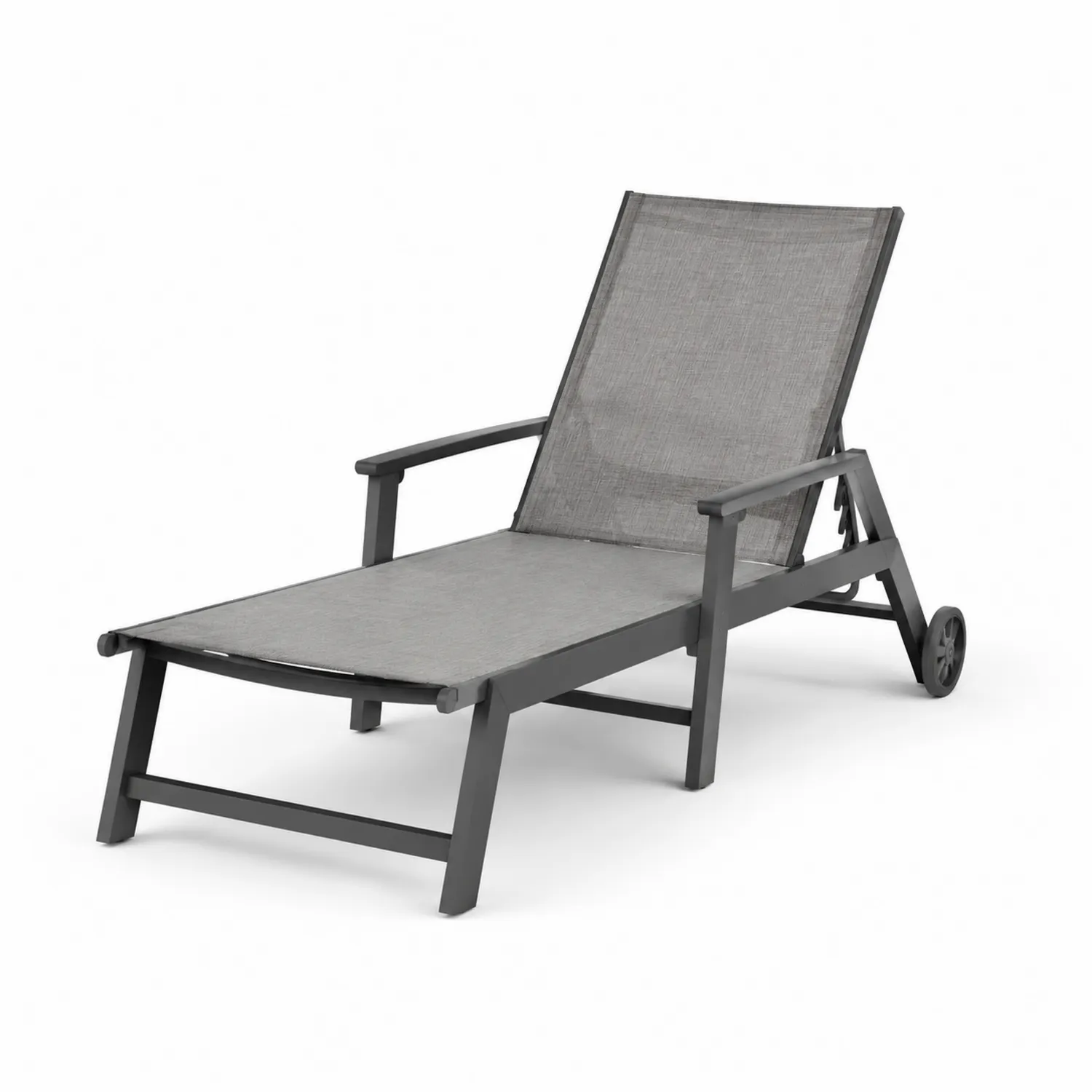 Chaise longue extérieure aluminium Gris-urbanglowchic