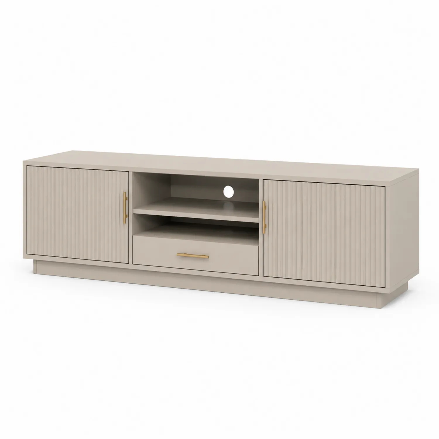 Meuble TV rectangulaire 180x40x50 cm Bois composite Beige-urbanglowchic