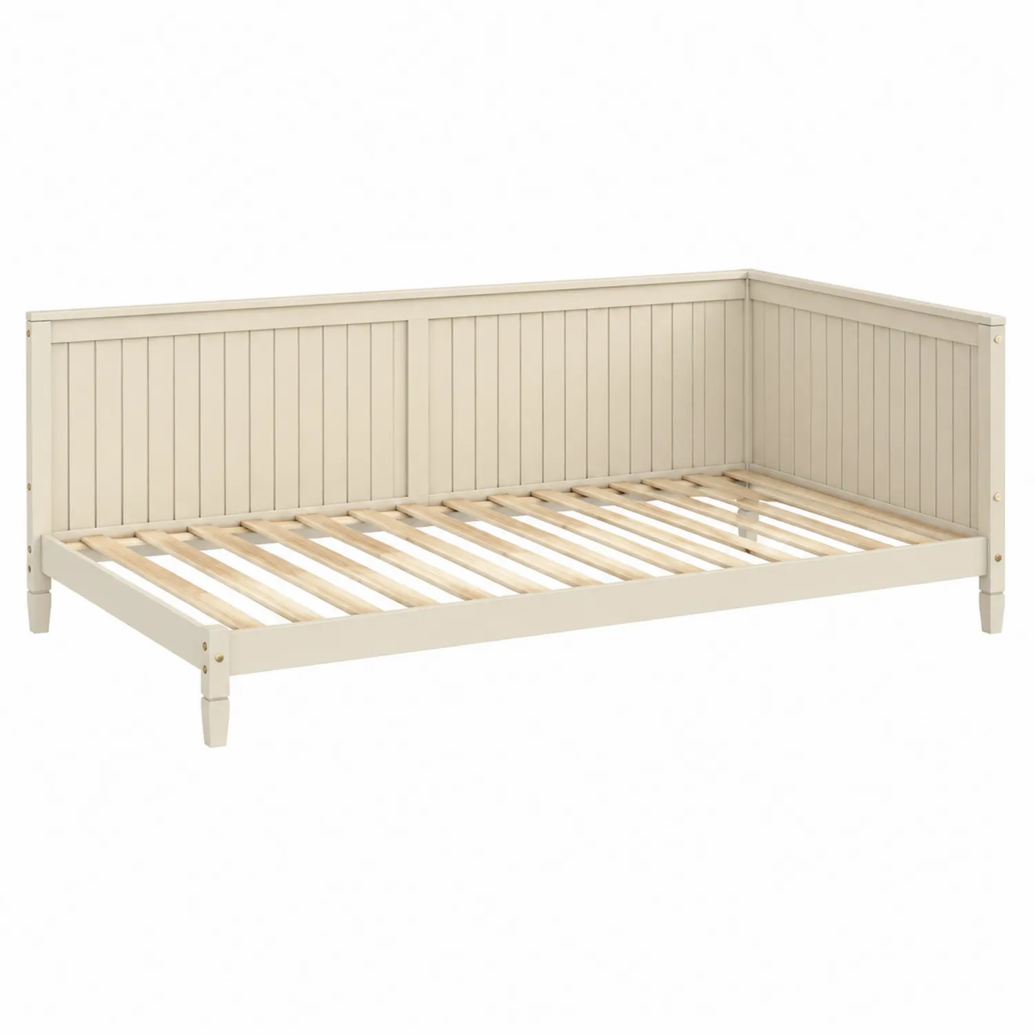 Lit de repos en bois de pin Crème 208x98x80 cm-urbanglowchic