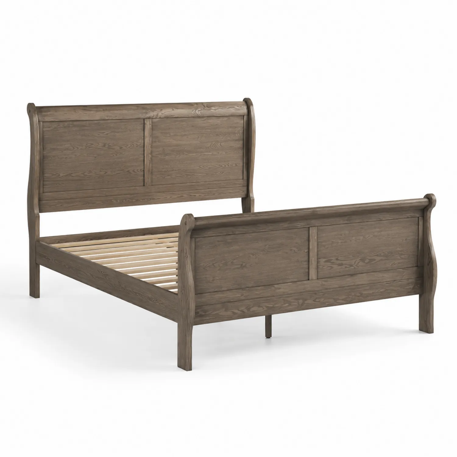 Lit Double en Chêne Marron 200x140 cm-urbanglowchic