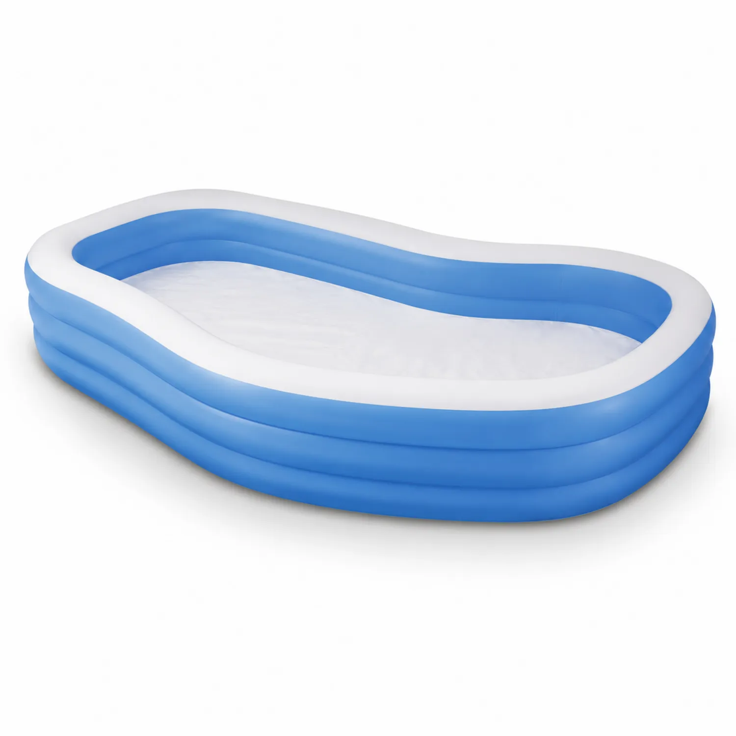 Piscine gonflable en PVC bleu et blanc 305x183x56 cm-urbanglowchic