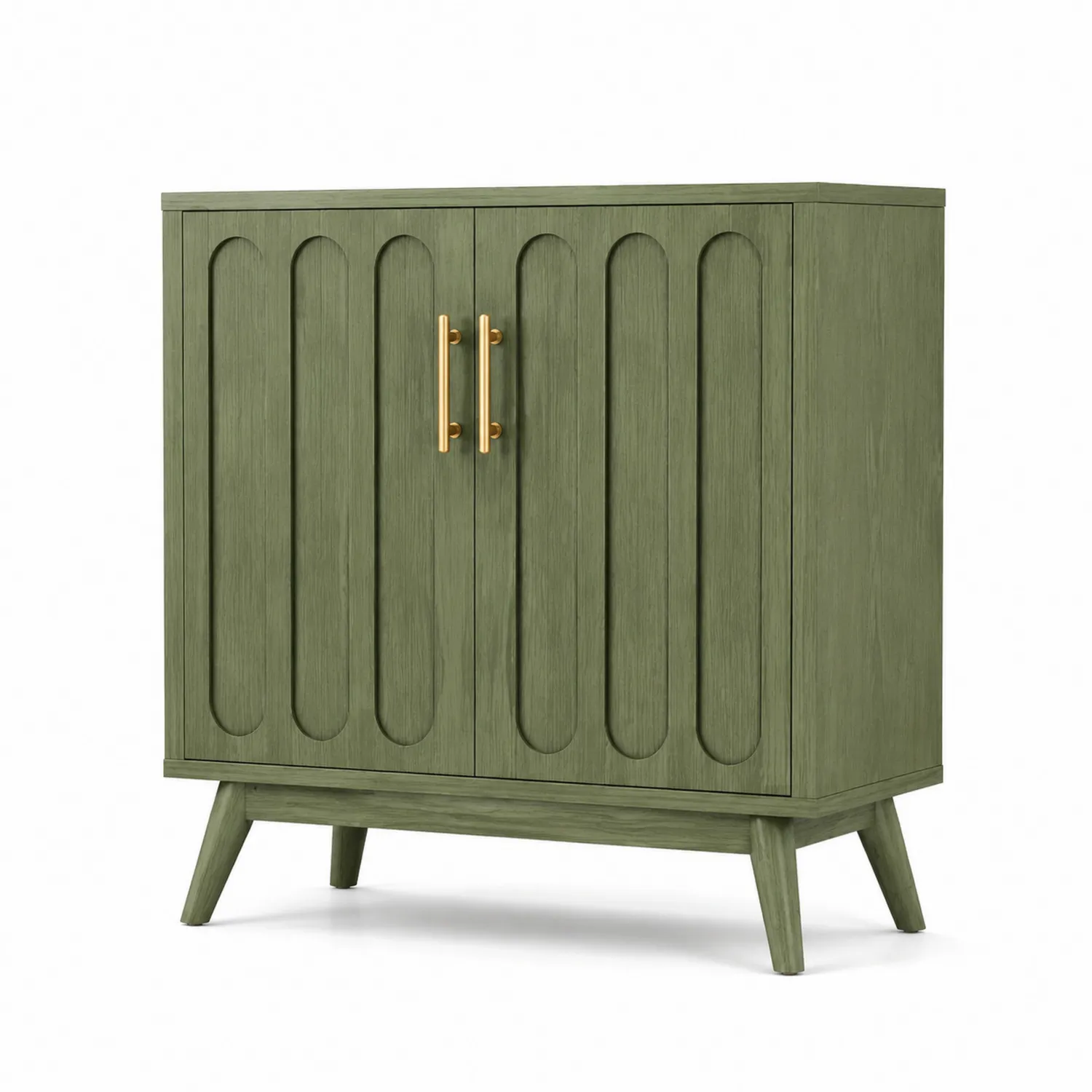 Buffet en bois avec poignées dorées 80x40x90cm