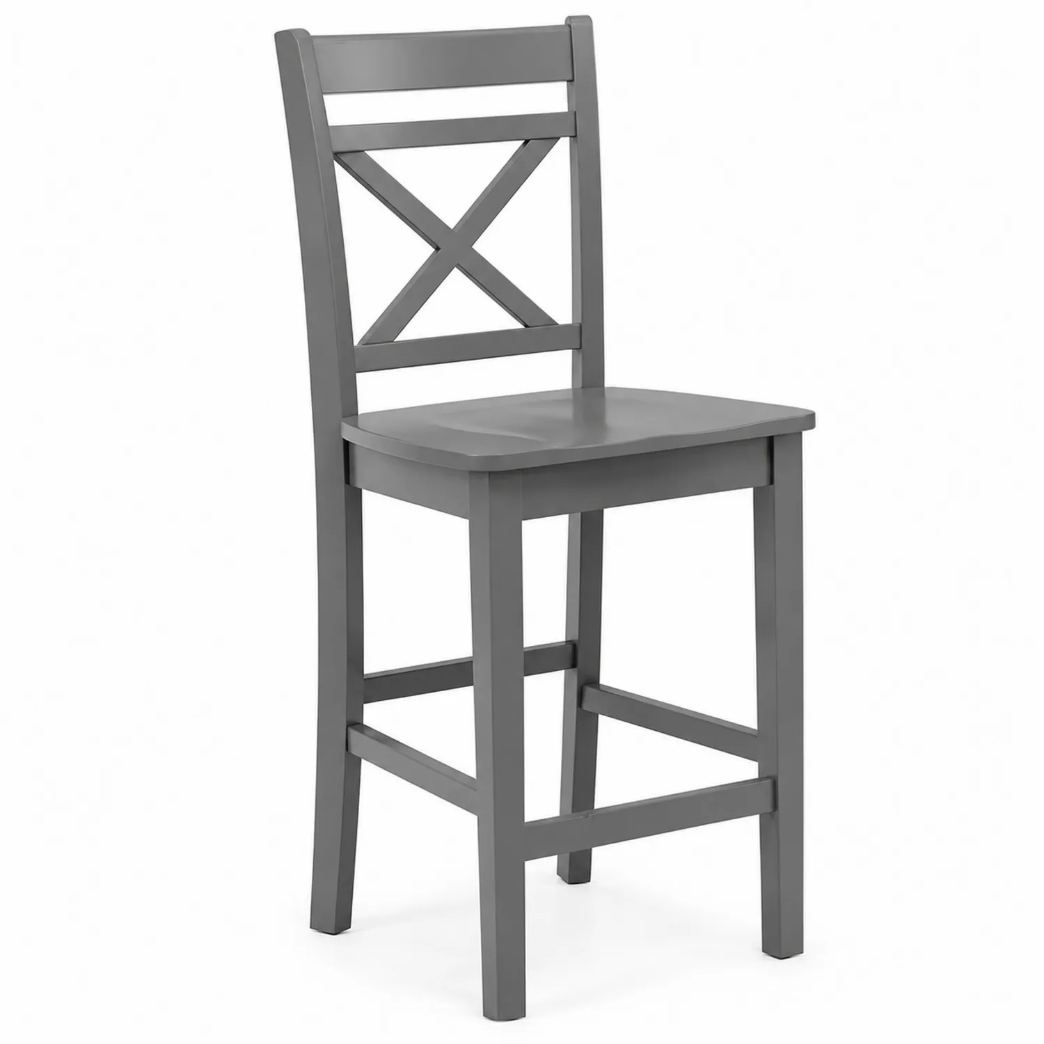 Chaise de bar en bois avec dossier croisé 75 cm