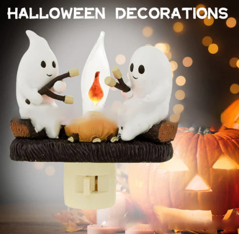 👻BUY ２ GET 2 FREE (4PCS)🔥2024 Ghost Campfire Flickering Nightlight🔥👻