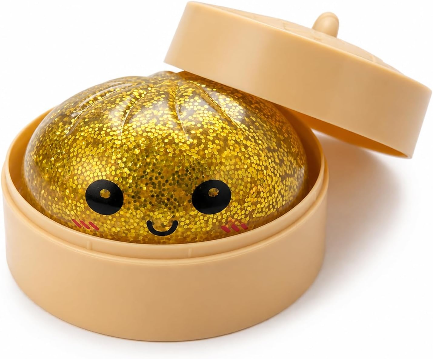🔥 Glitter Dumpling Squishy – Cute Stress Relief Desk Toy