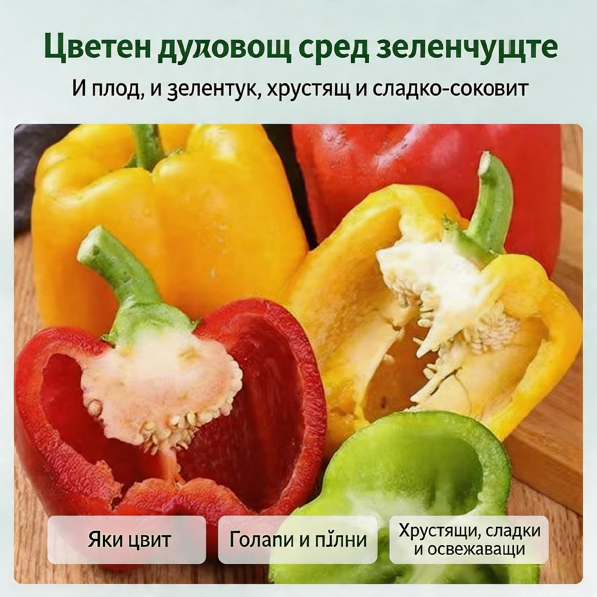 🌶️ Семена от чушки | Дъгови плодове от Божията градина: Отглеждайте балкански вкусове у дома(50 таблетки/опаковка)