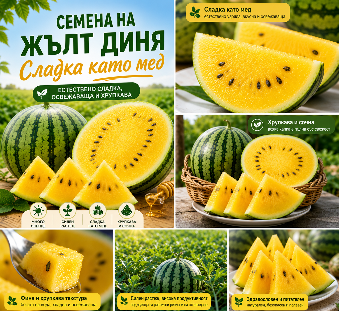 Семена от бонсай пъпеш 🍉Lazy Plant Семена от пъпеш(50 таблетки/опаковка)
