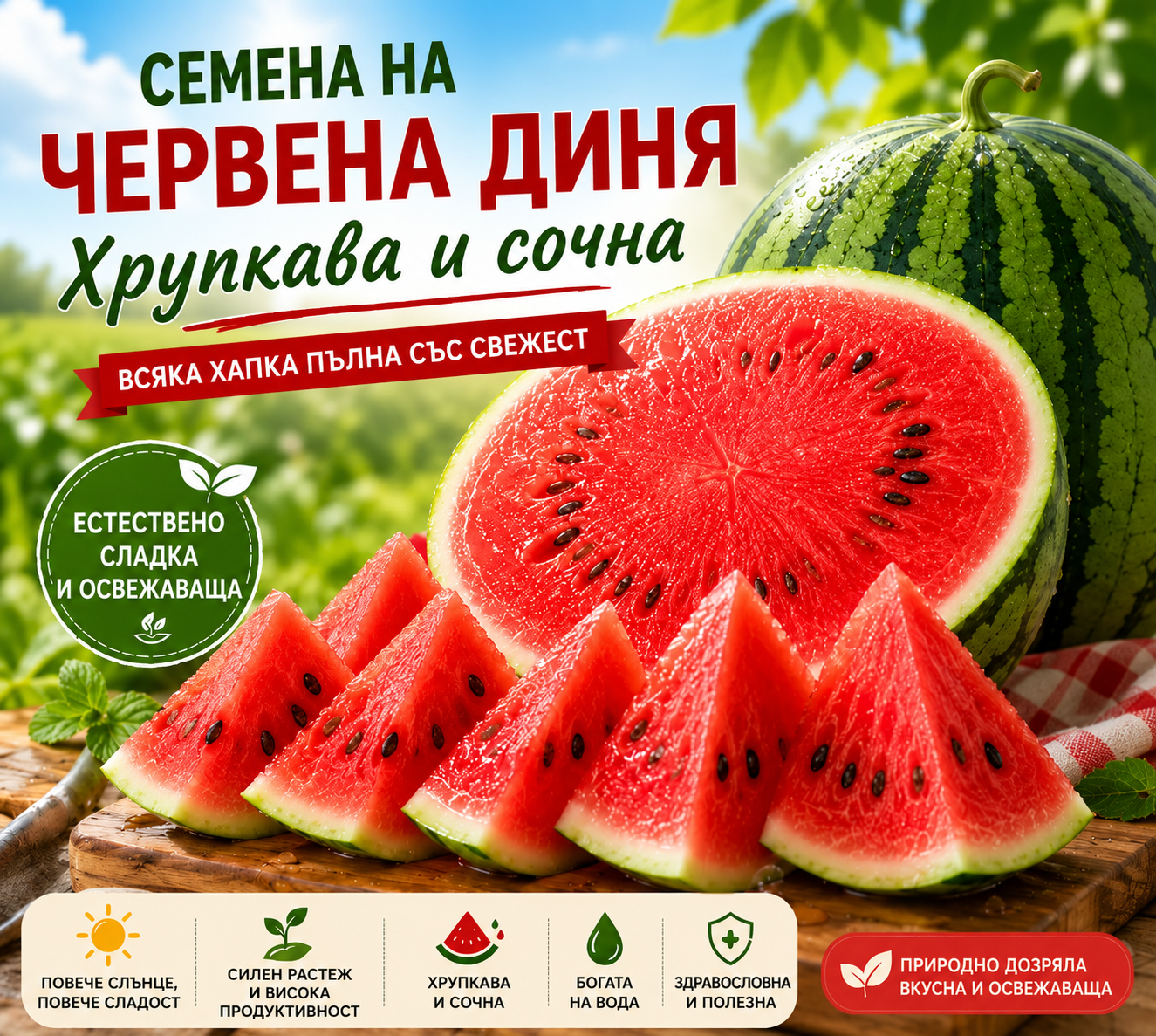Семена от бонсай пъпеш 🍉Lazy Plant Семена от пъпеш(50 таблетки/опаковка)