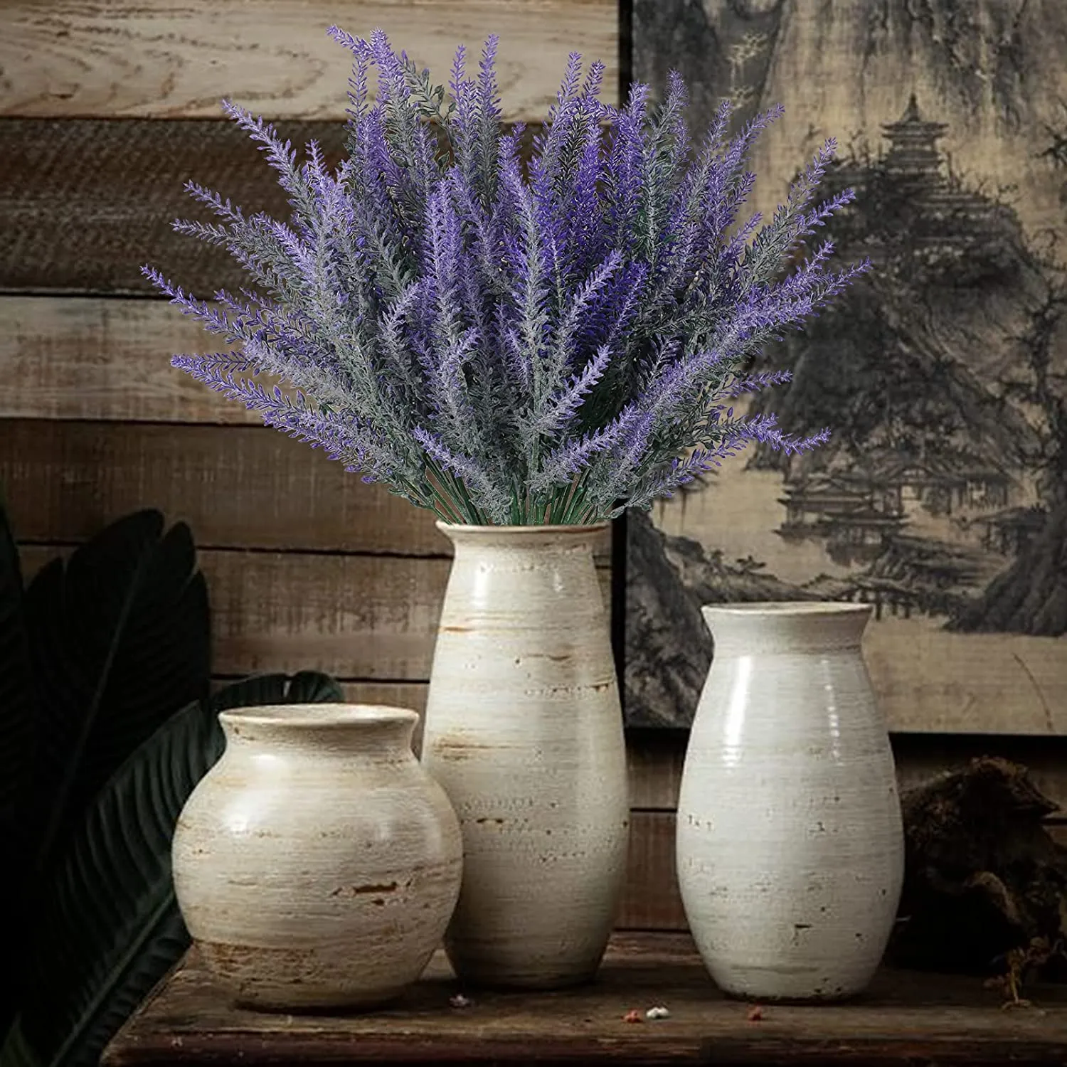 Flores artificiais de lavanda para exterior