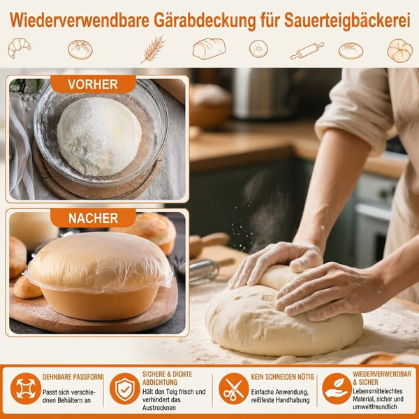 🔥100 Stück mittelgroße, wiederverwendbare, elastische Kunststoff-Schüsselabdeckungen