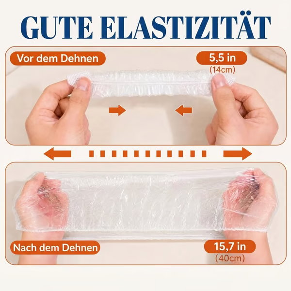 🔥100 Stück mittelgroße, wiederverwendbare, elastische Kunststoff-Schüsselabdeckungen