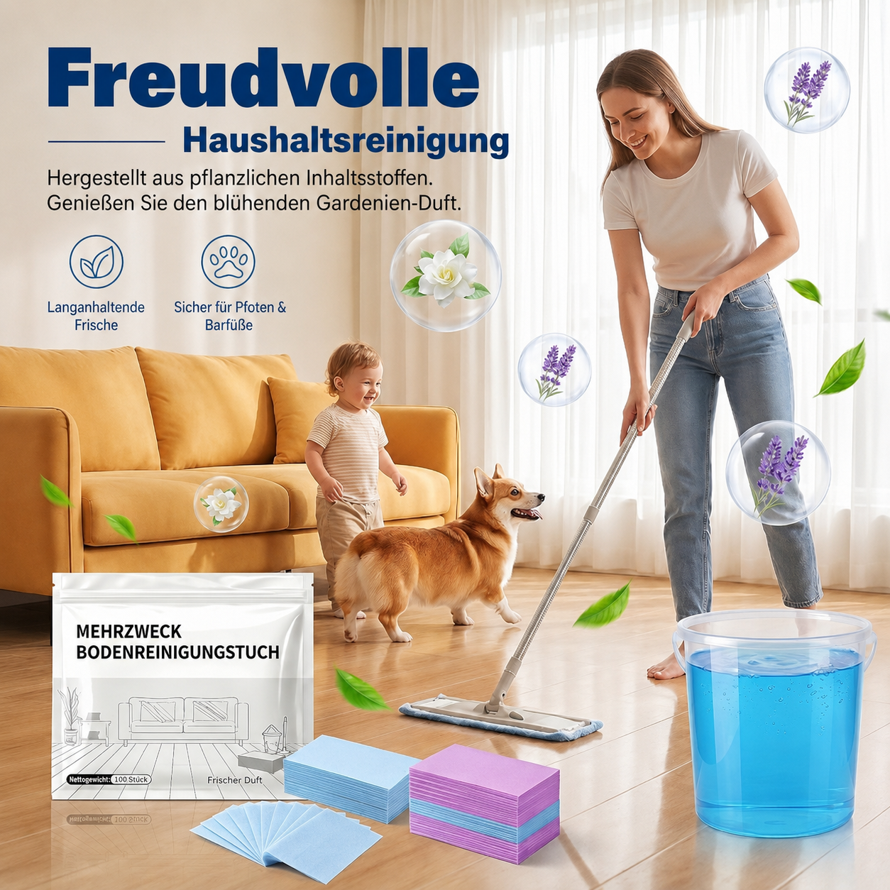 🔥Letzter Tag 50 % Rabatt- Multifunktionale Boden Reinigungstabletten💦