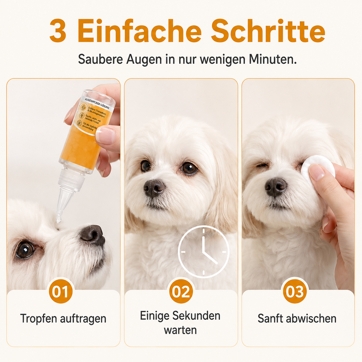 🔥Sanfte Essenz zur Entfernung von Tränenflecken bei Haustieren🐱🐶 – Pflegende Tropfen