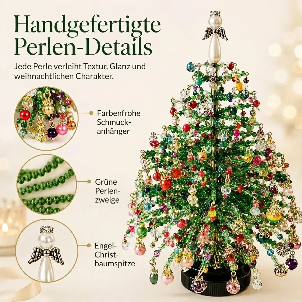 🎄✨DIY-Perlen-Weihnachtsbaum-Schmuck-Bastelset– 🎅Gestalte deine eigene funkelnde Weihnachtsdekoration