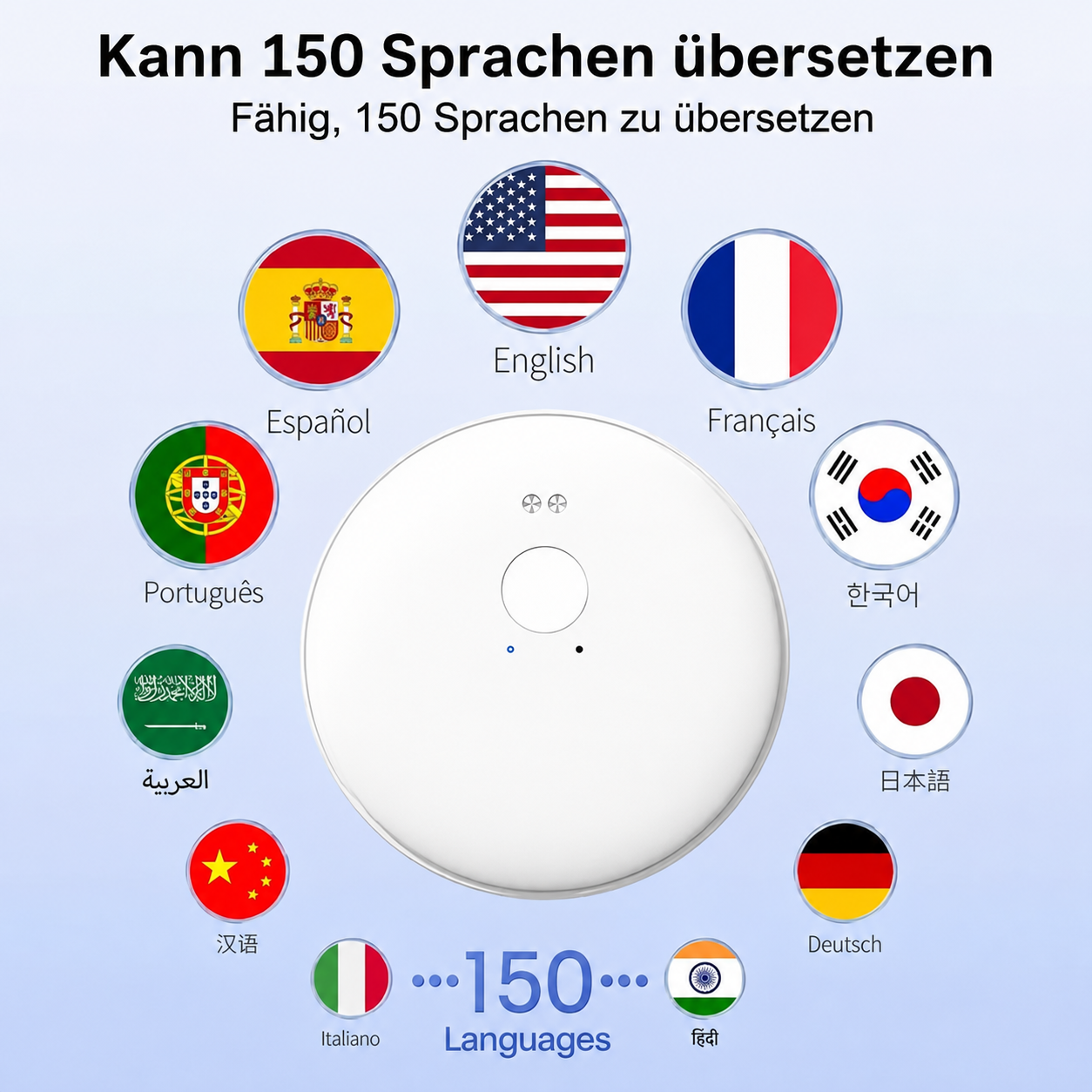 🔥 KI-Sprachübersetzer – Unterstützt 150 Sprachen