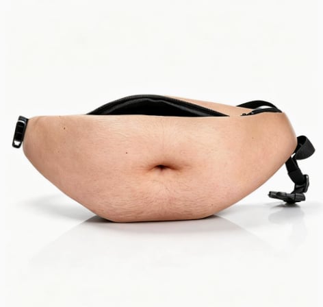 🔥Heißer Verkauf 💥Lustige Bauchtasche – Realistische Bauchtasche als Gag