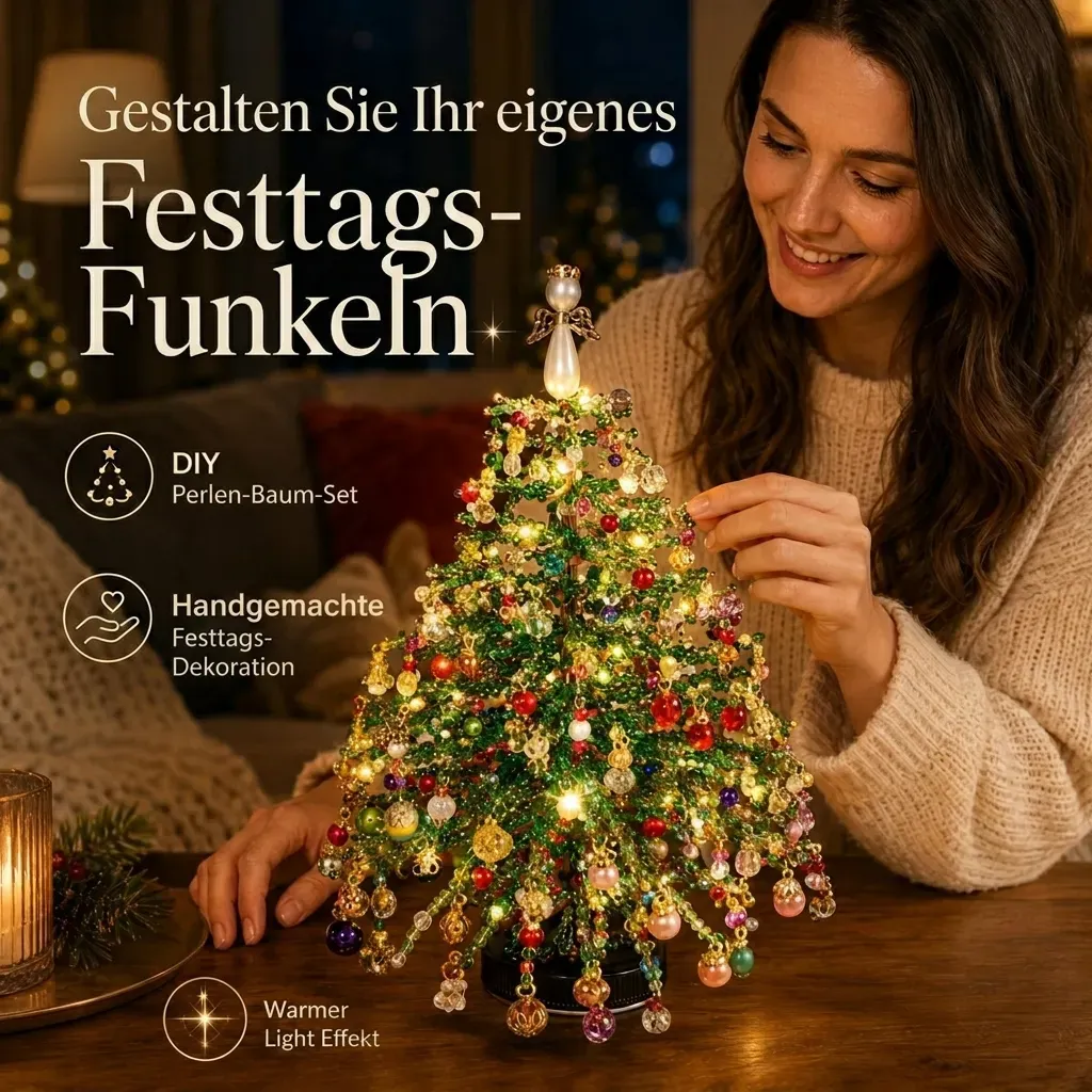 🎄✨DIY-Perlen-Weihnachtsbaum-Schmuck-Bastelset– 🎅Gestalte deine eigene funkelnde Weihnachtsdekoration