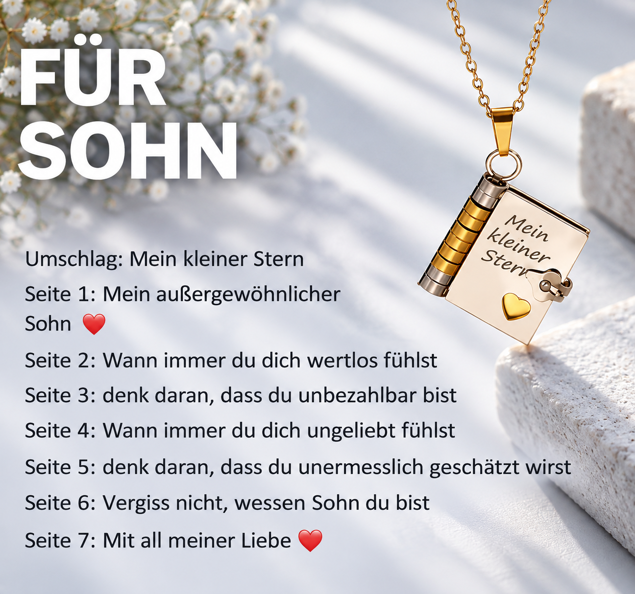 💗Stern-Anhänger 𝐢𝐦 Buchformat 