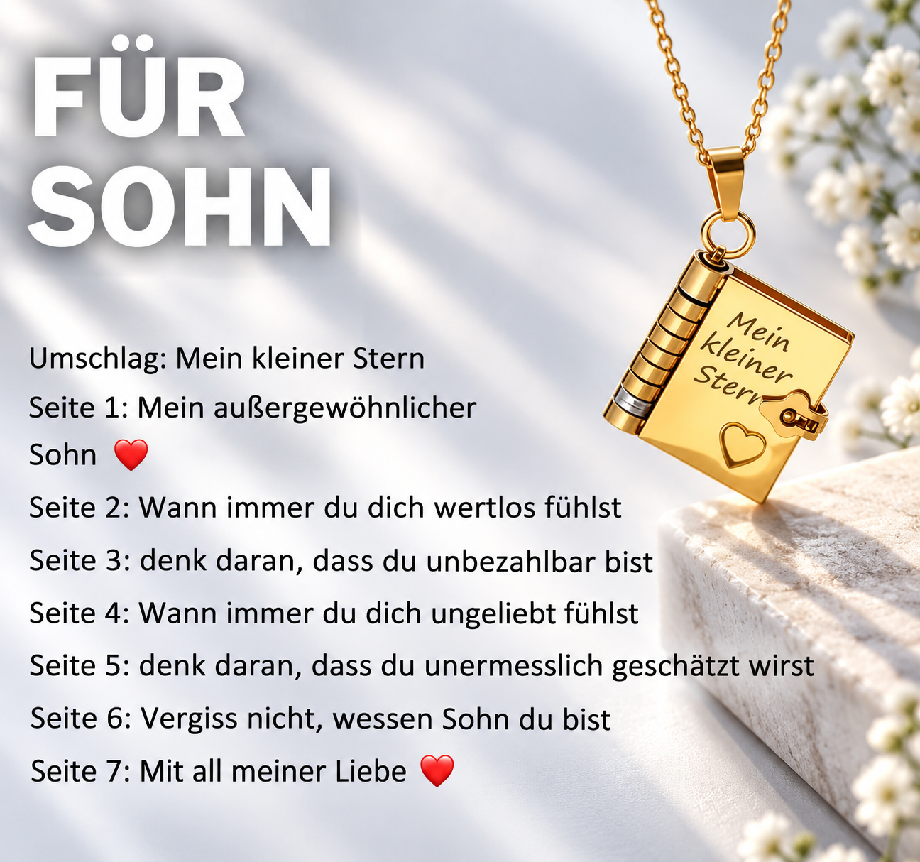 💗Stern-Anhänger 𝐢𝐦 Buchformat 