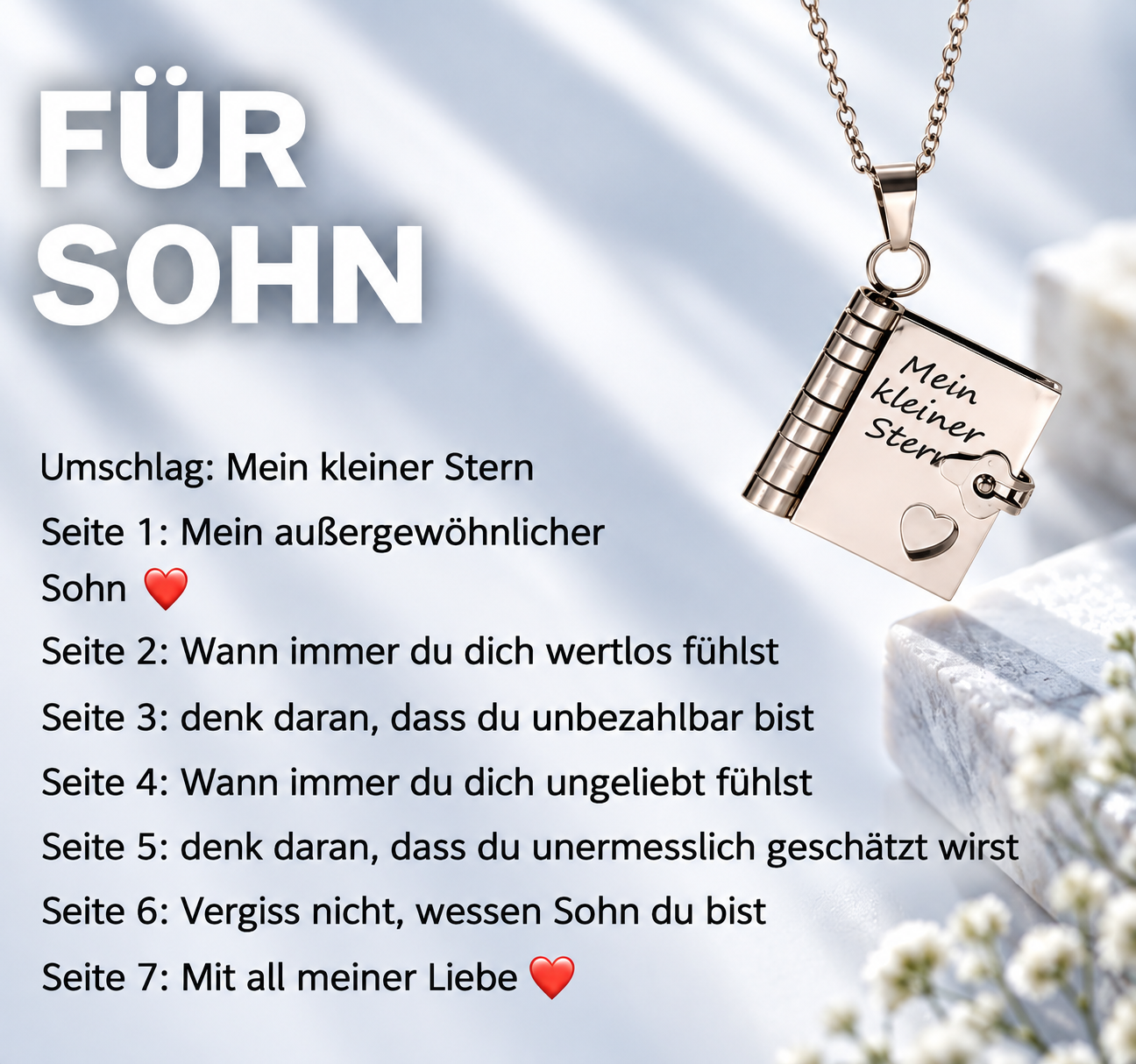 💗Stern-Anhänger 𝐢𝐦 Buchformat 