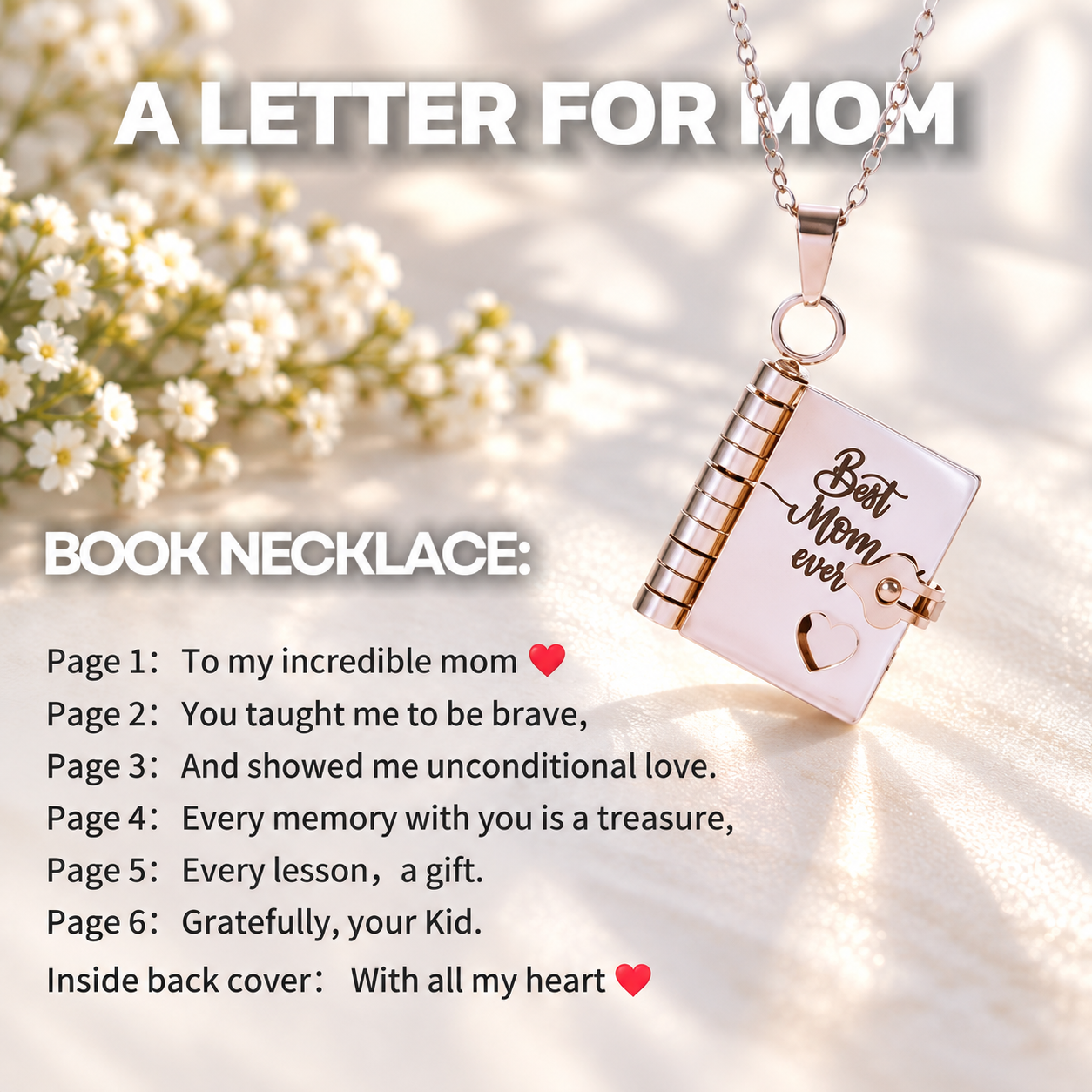 💗Stern-Anhänger 𝐢𝐦 Buchformat 🎁Geschenk für Familie & Liebste!