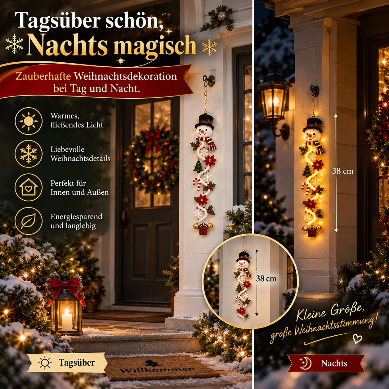 🎅Leuchtender Weihnachtstürhänger🎄 (2 Kaufen, KOSTENLOSER VERSAND)