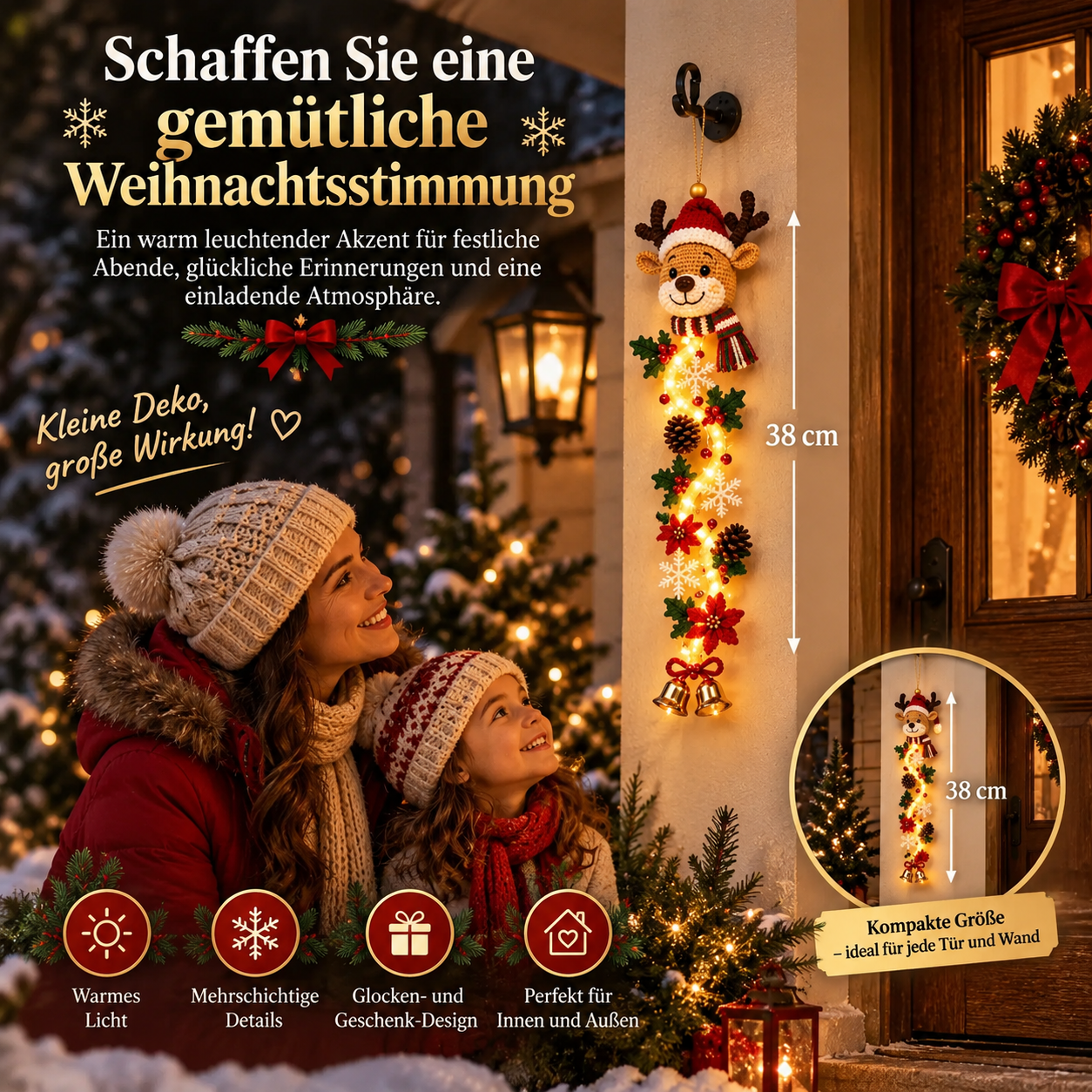 🎅Leuchtender Weihnachtstürhänger🎄 (2 Kaufen, KOSTENLOSER VERSAND)