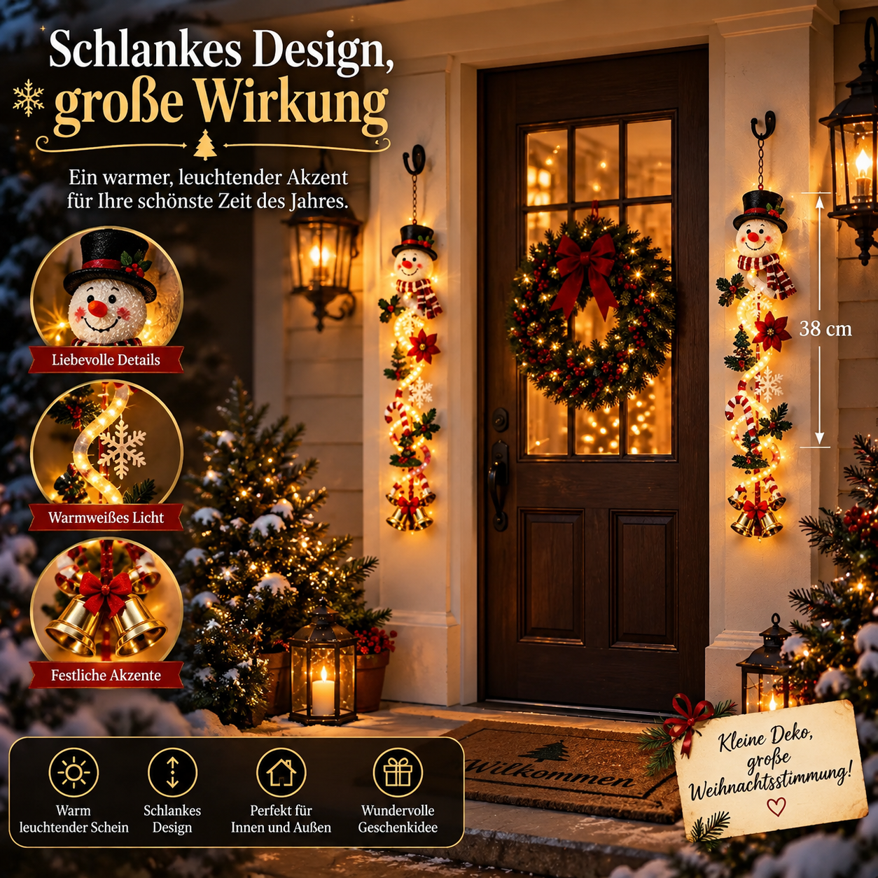 🎅Leuchtender Weihnachtstürhänger🎄 (2 Kaufen, KOSTENLOSER VERSAND)