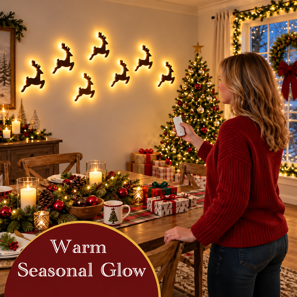 🎄LED-Wanddekorationen für Weihnachten✨Festliche Weihnachtsbeleuchtung