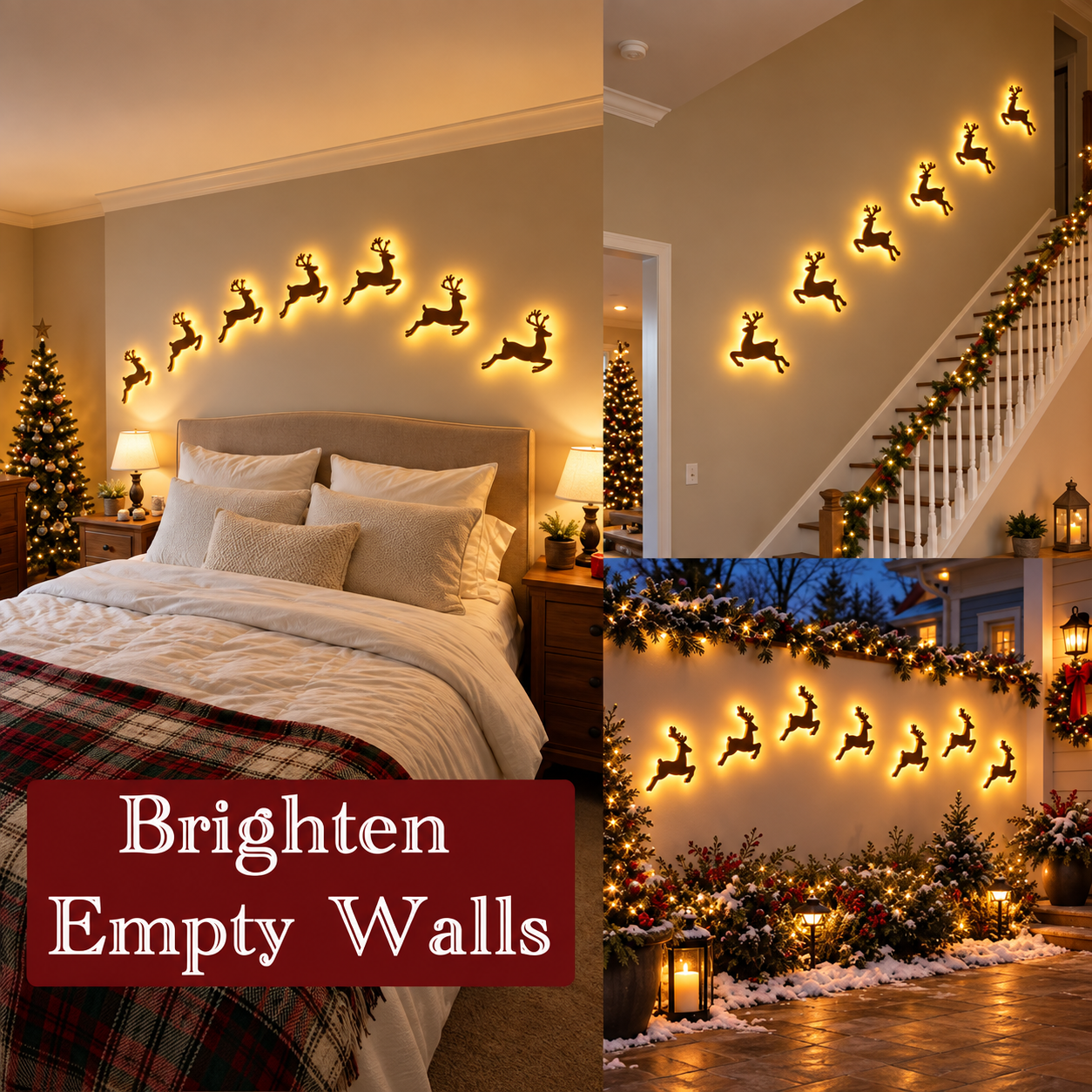 🎄LED-Wanddekorationen für Weihnachten✨Festliche Weihnachtsbeleuchtung
