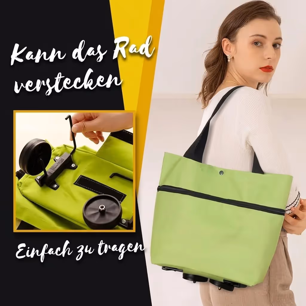 🔥Letzter Tag 50 % Rabatt- Faltbarer 2-in-1-Einkaufswagen 🛍️🛒