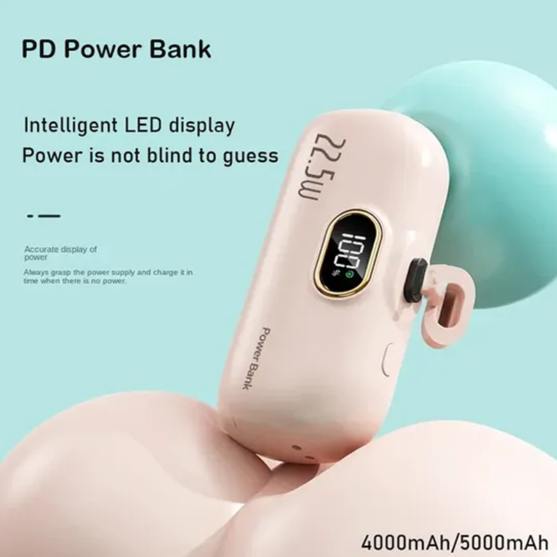 🔥Letzter Tag 50% Rabatt- Mini-tragbares Ladegerät Power Bank mit 5000 mAh für Mobiltelefone