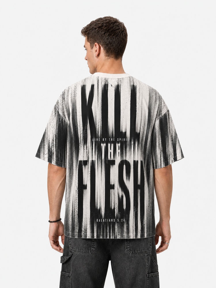 Kill The Flesh Eco Oversized Graphic Tees · GRS Certified