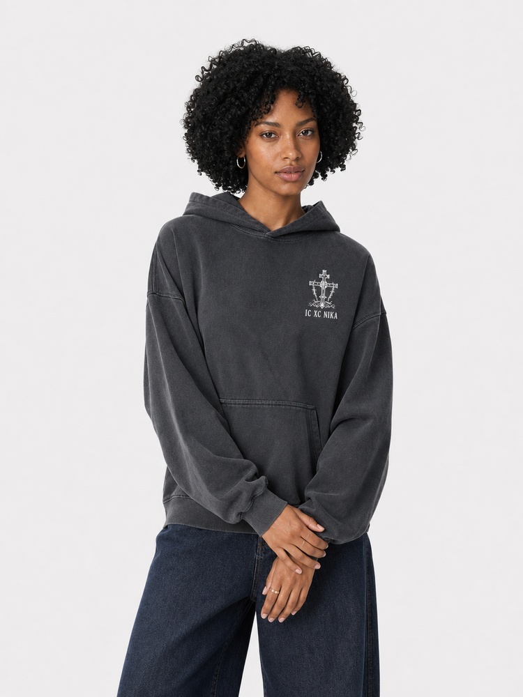 Victory Emblem Vintage Washed Hoodie