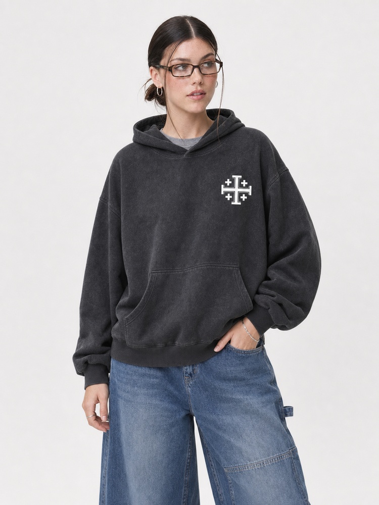 Masked King Vintage Washed Hoodie