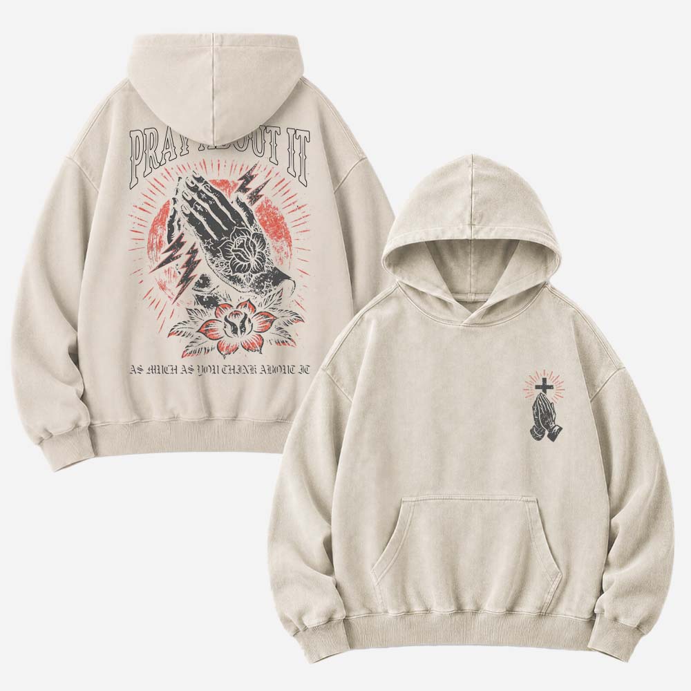 Rose Hands Vintage Washed Hoodie