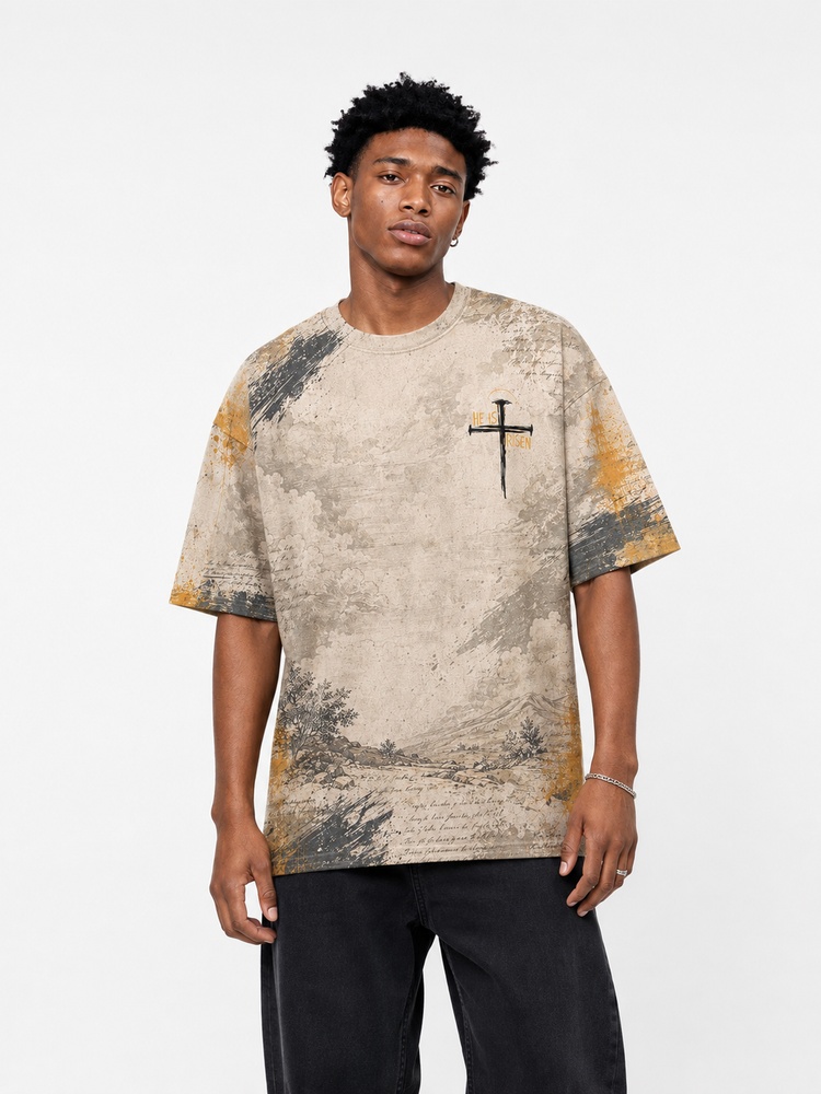 Open Tomb Eco Oversized Graphic Tees · GRS Certified