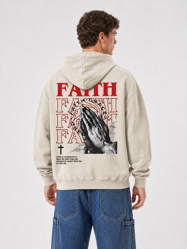 Clasped Hands Vintage Washed Hoodie