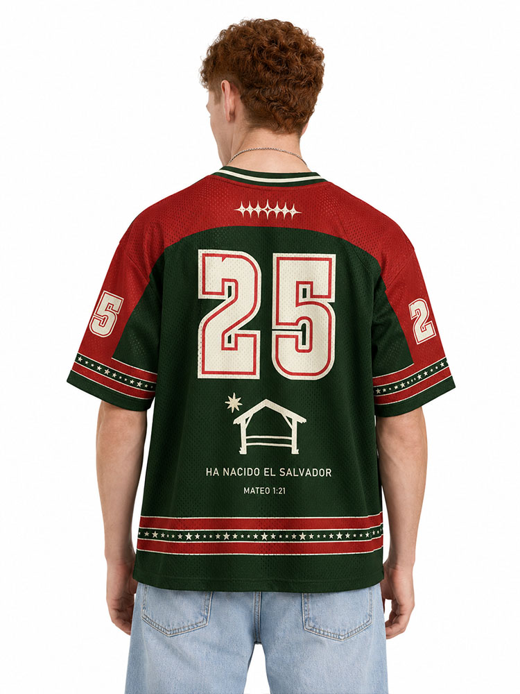 Christmas Star Graphic Mesh Jersey