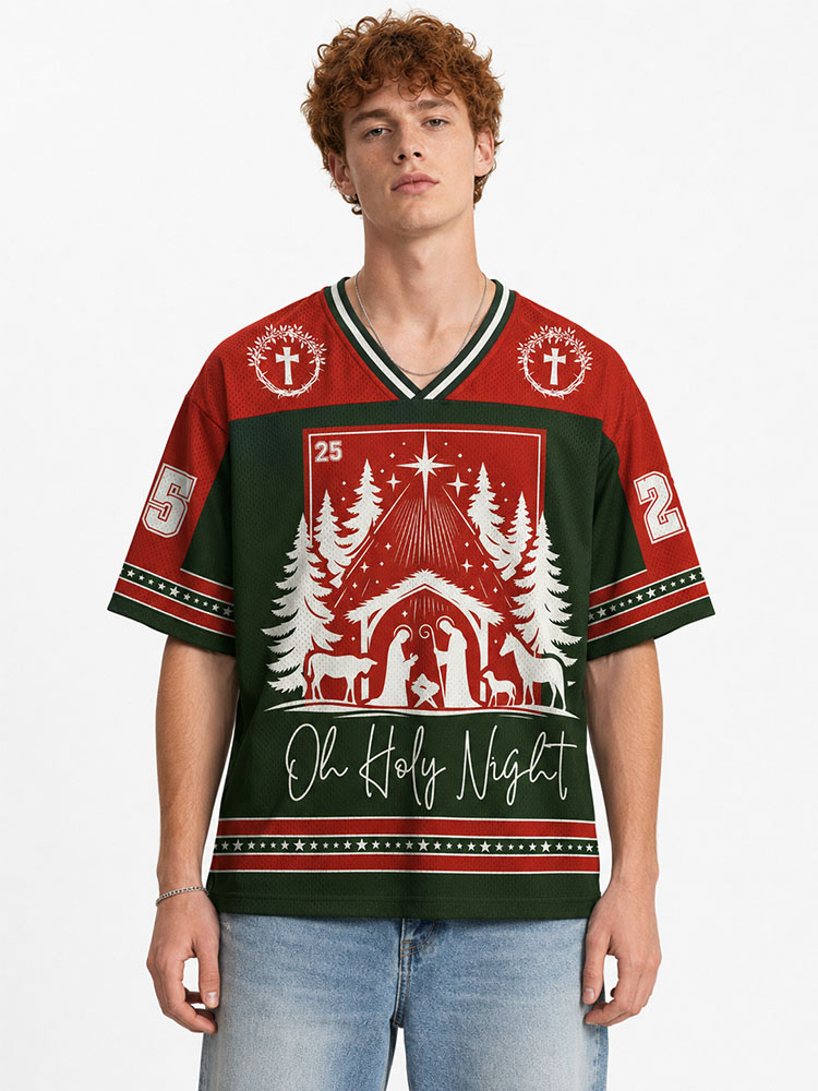 Christmas Star Graphic Mesh Jersey
