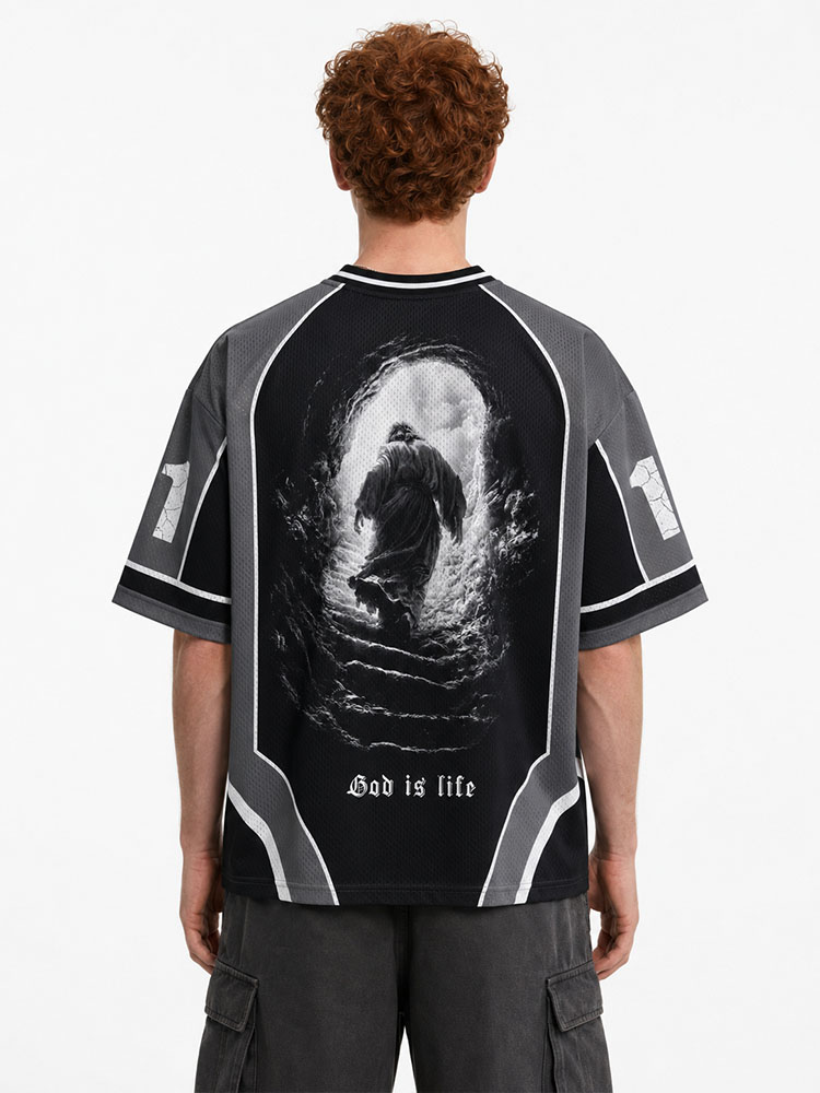 Walk Into Light Graphic Mesh Jersey