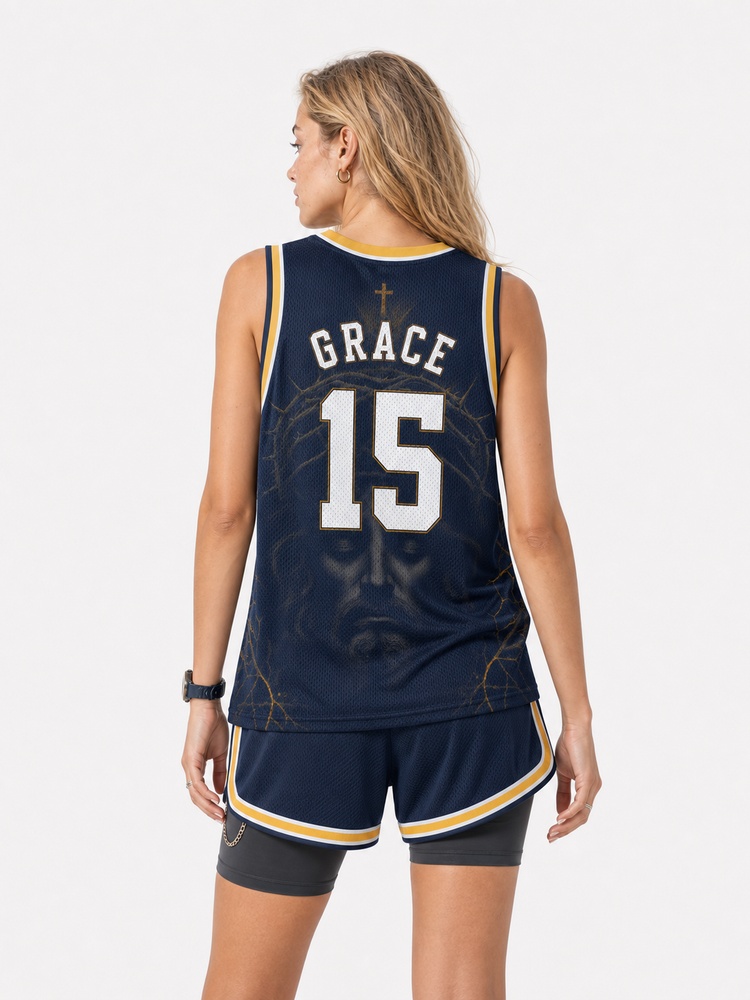 Thorn Crown Graphic Mesh Jersey Tank Top