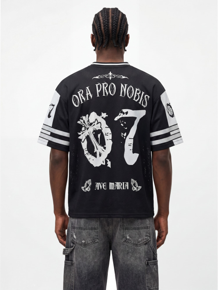 Dove Garden Graphic Mesh Jersey
