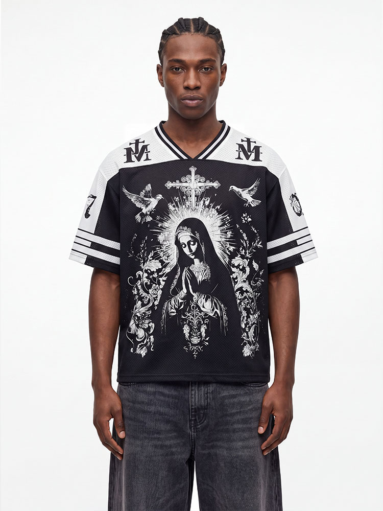 Dove Garden Graphic Mesh Jersey