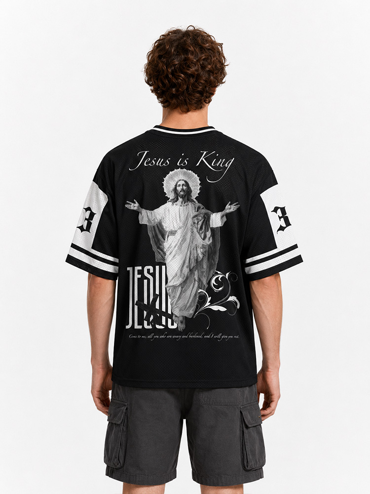 King Statement Graphic Mesh Jersey