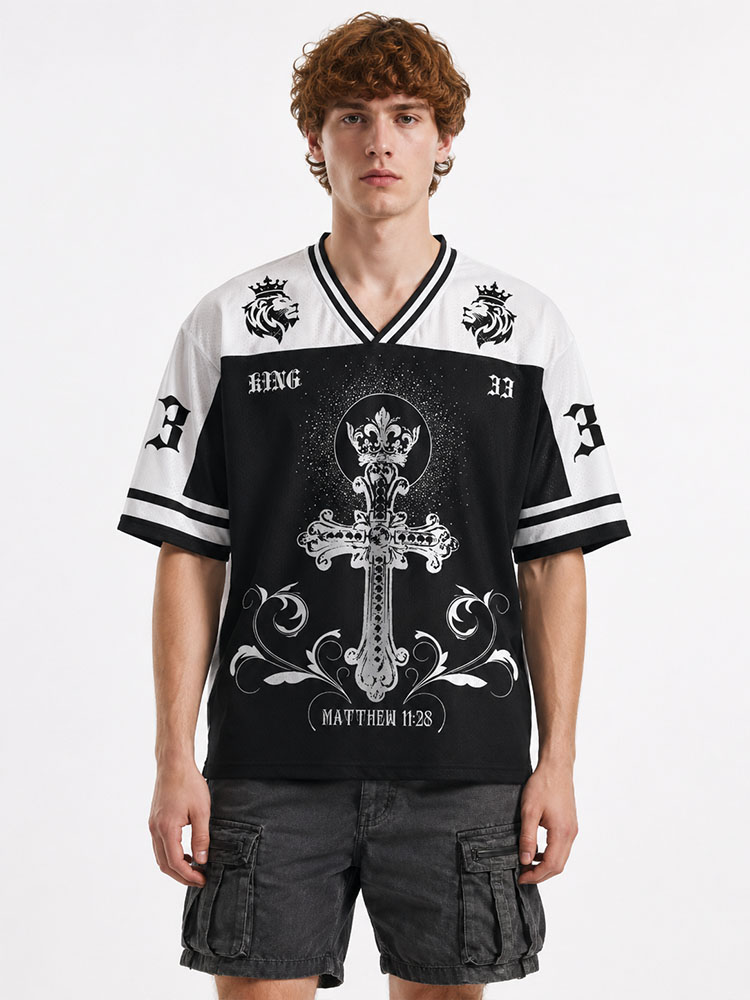 King Statement Graphic Mesh Jersey