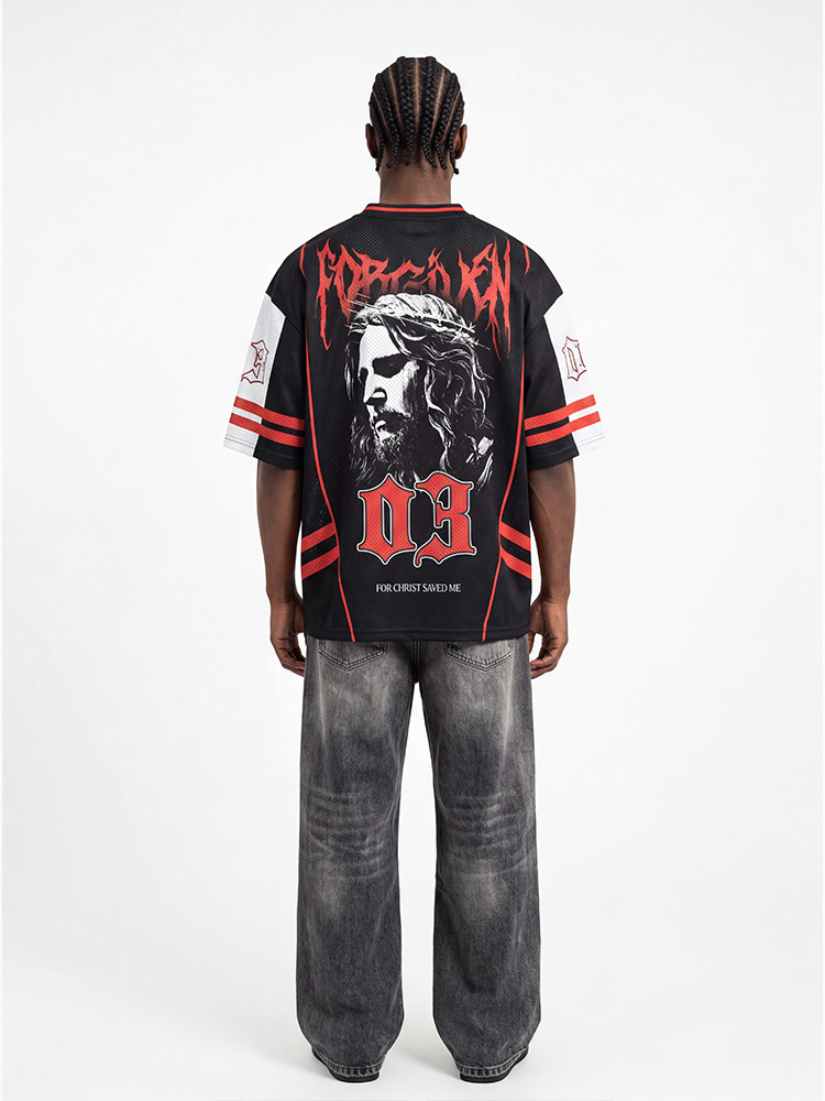 King Portrait Graphic Mesh Jersey
